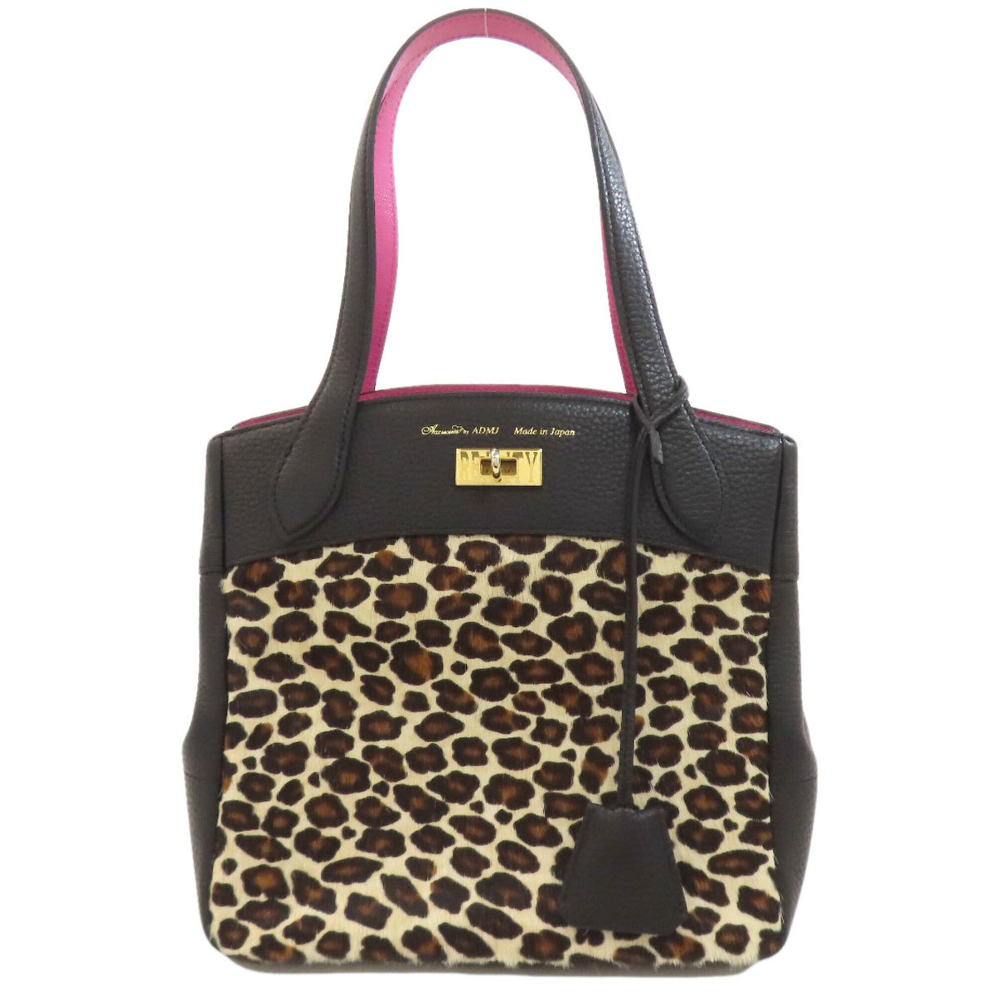 A.D.M.J Admj Leopard Print Leather Handbag For Women